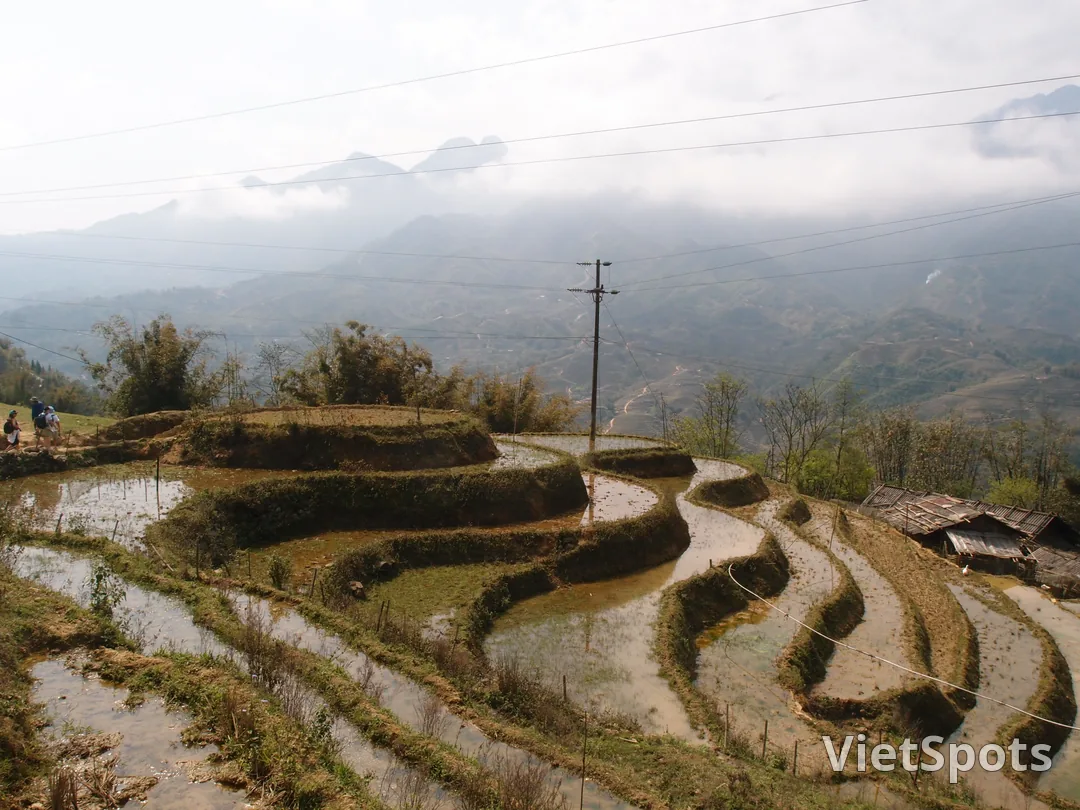 沙巴高山梯田景觀,越南北部山區特色風光
