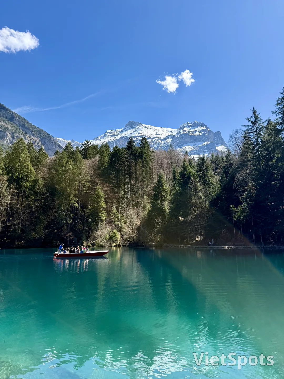 Blausee 藍湖湖水美的很夢幻