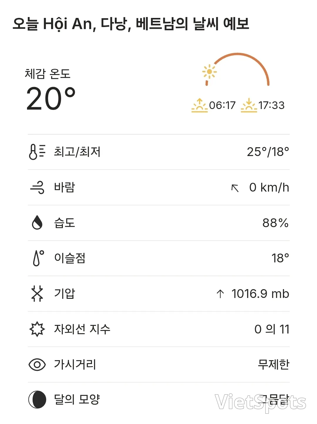 🌈今日会安天气 (2601014)