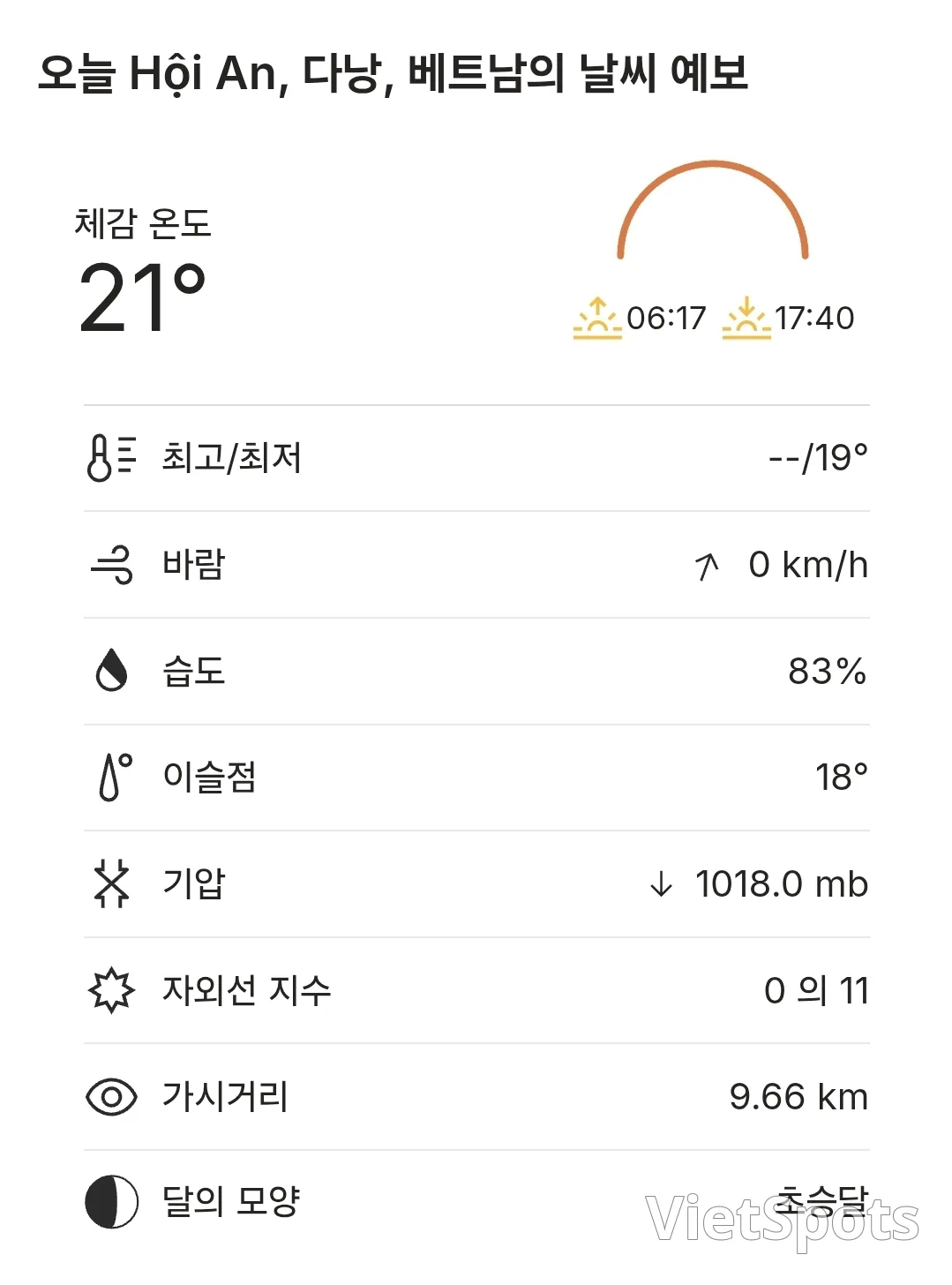 🌈Thời tiết Hội An hôm nay (260126)