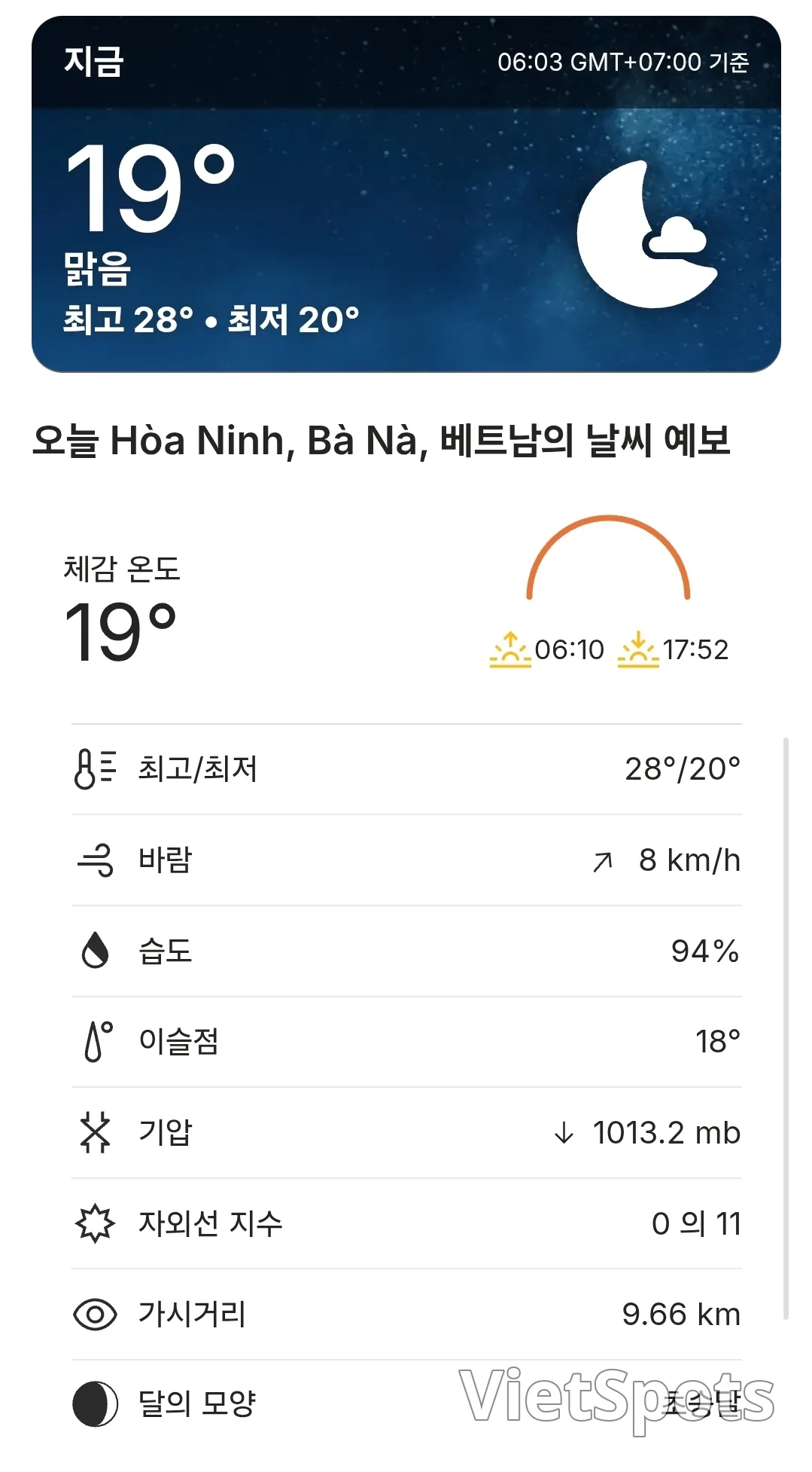 ๐Today's Ba Na Hills Weather Forecast (260221)