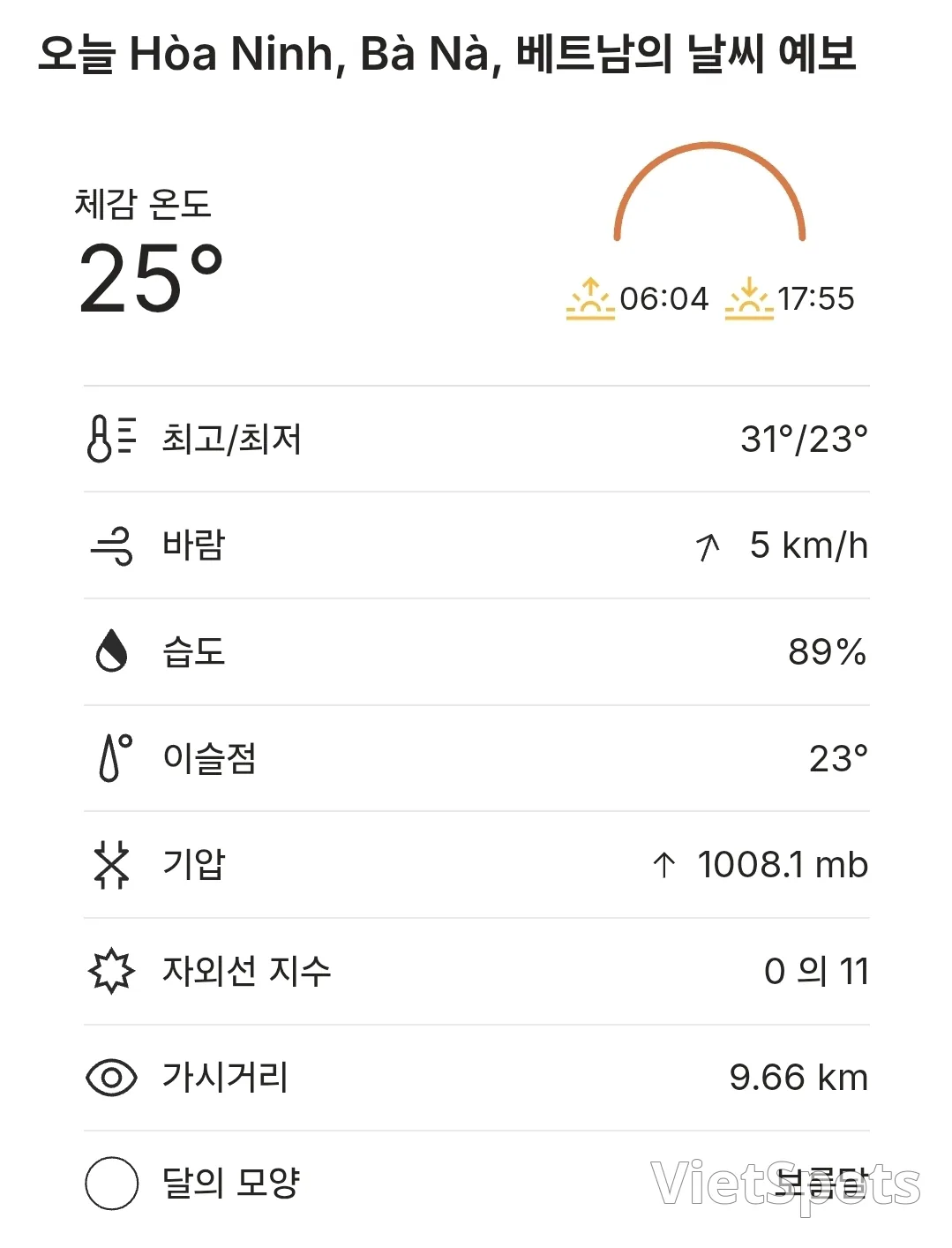 🌈Today's Ba Na Hills Weather Forecast (260303)