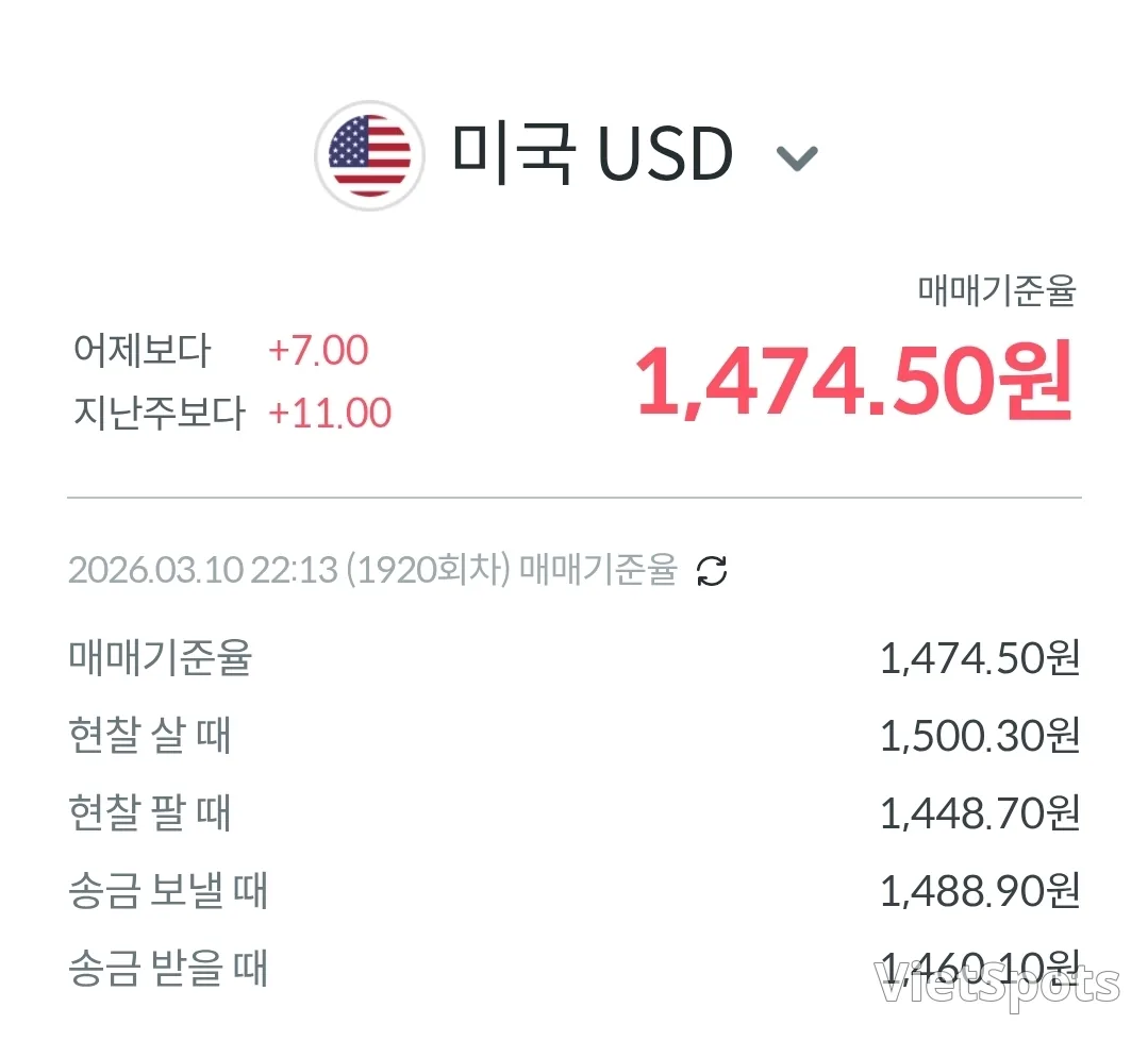 💱อัตราแลกเปลี่ยนด่องและดอลลาร์วันนี้ (260311)