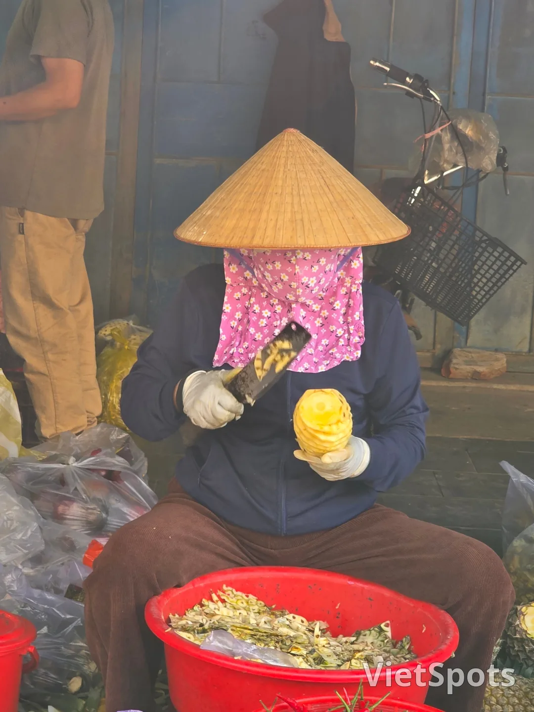 🇻🇳 तीन माँ-बेटियों की डा नांग यात्रा_ होई आन के भोर के बाज़ार में मिले अनानास के उस्ताद! आख़िरकार आवेग में ख़रीदारी कर ही ली