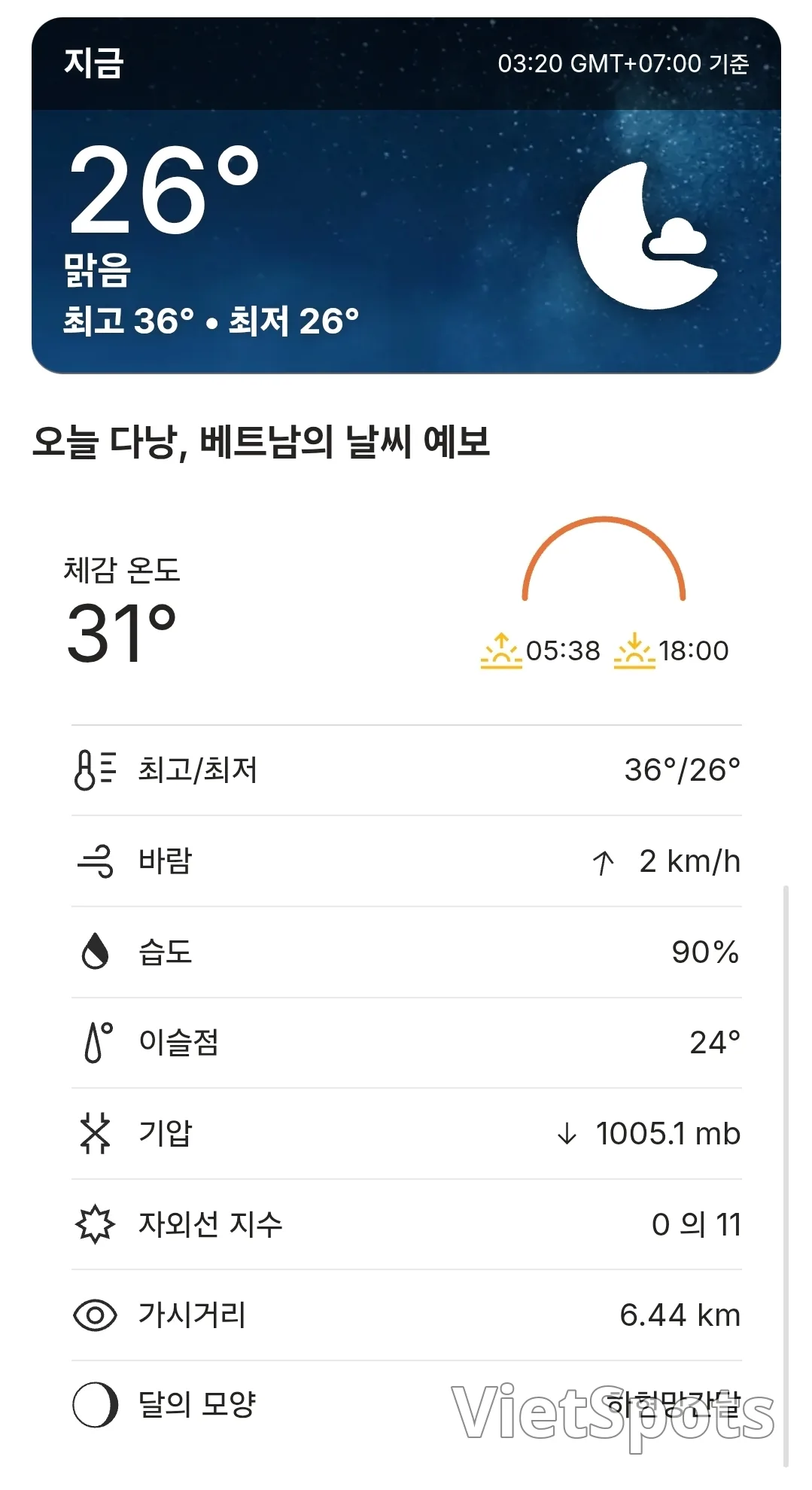 🌈今日岘港天气预报 (260406)