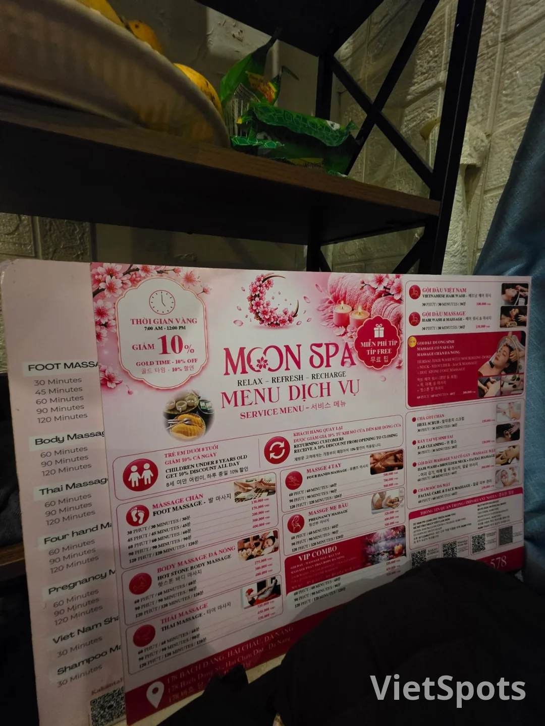 ✈️韓市場新芳南酒店旁邊,B Mart超市內的當地按摩店 - Moom Spa