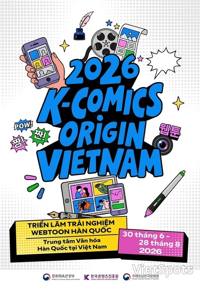 Triển lãm truyện tranh mạng (webtoon) Hàn Quốc được tổ chức tại Hà Nội (2026 K-COMICS ORIGIN VIETNAM)