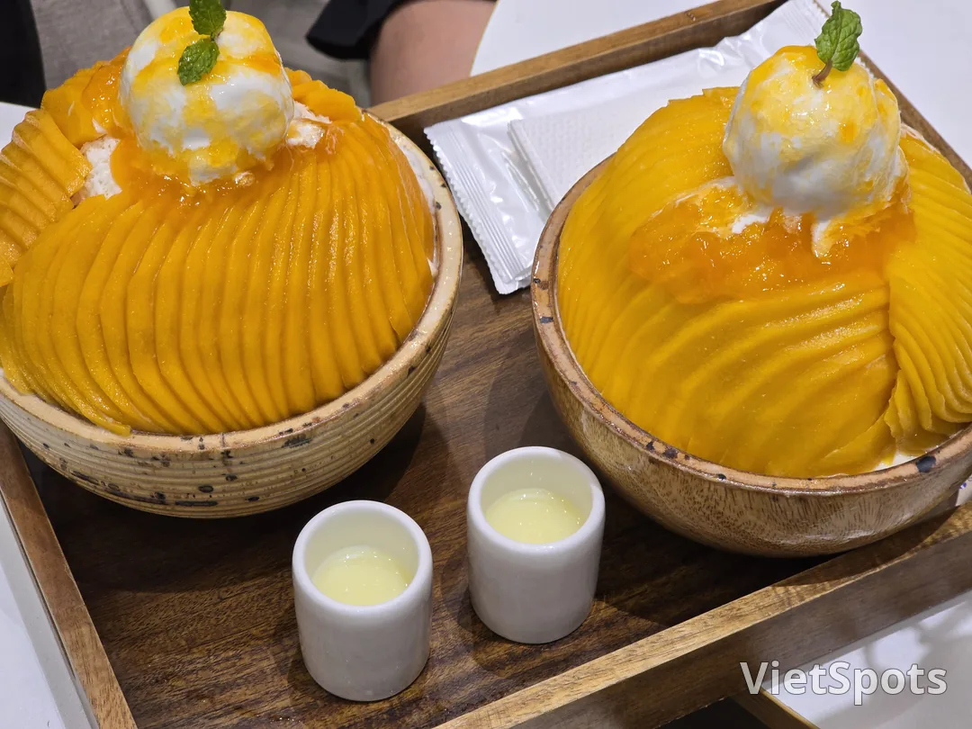 咖啡綠 (咖啡綠) 峴港,芒果冰