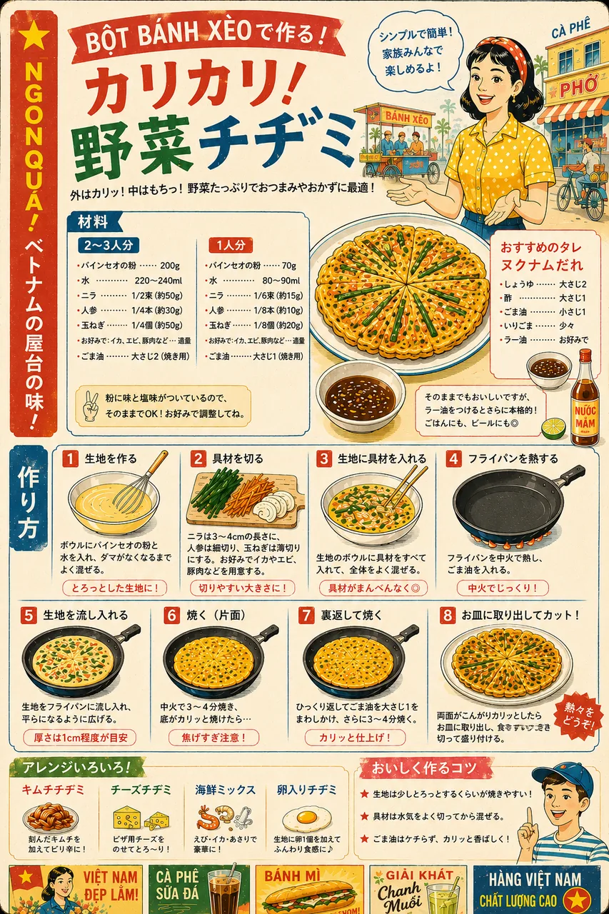 バインセオでチヂミ