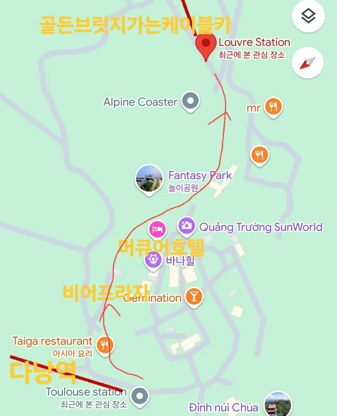 BEST"🇻🇳>> Bản đồ đơn giản Bà Nà Hills số 2 (giải thích lộ trình) không khó đâu.