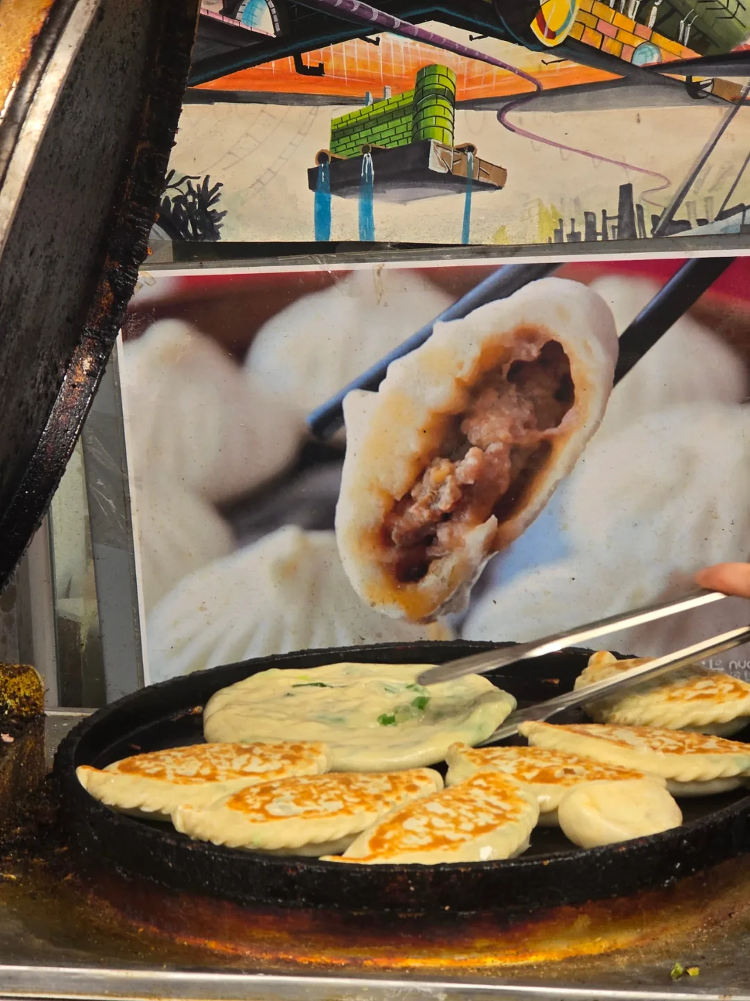 Chợ Sinpo Chongyubing (bánh kếp hành lá)
