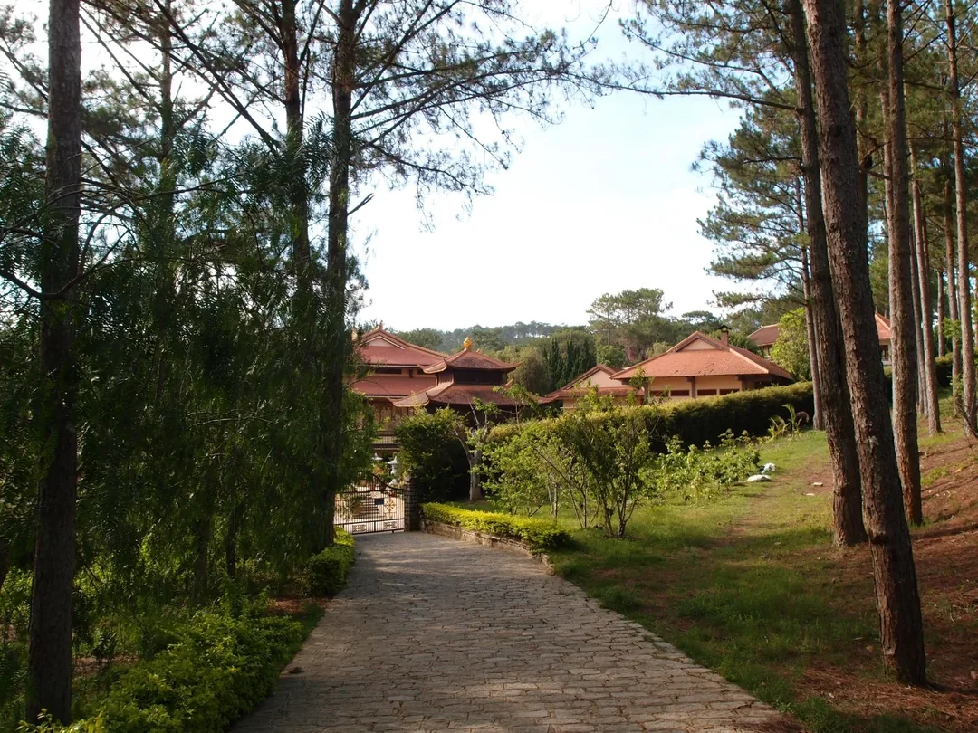 竹林禪寺(Trúc Lâm Temple)寧靜的佛寺,坐落於群山環繞的自然美景中。