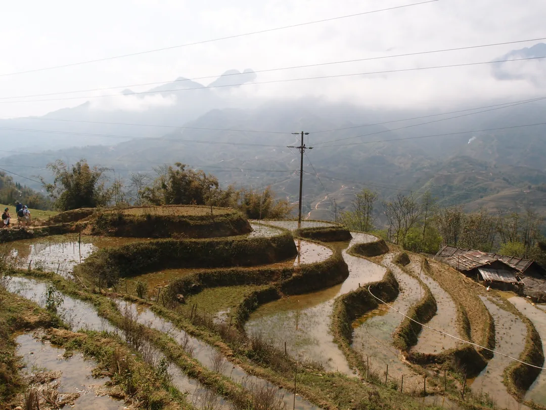 沙巴高山梯田景觀,越南北部山區特色風光