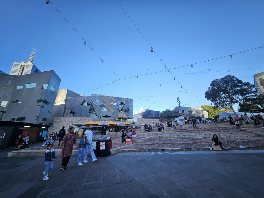 🇦🇺(Chuyến đi 5) Khởi đầu hành trình khám phá trung tâm Melbourne, Quảng trường Federation