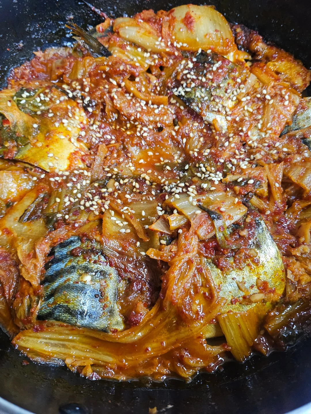 Cá thu kho kimchi muối lâu năm