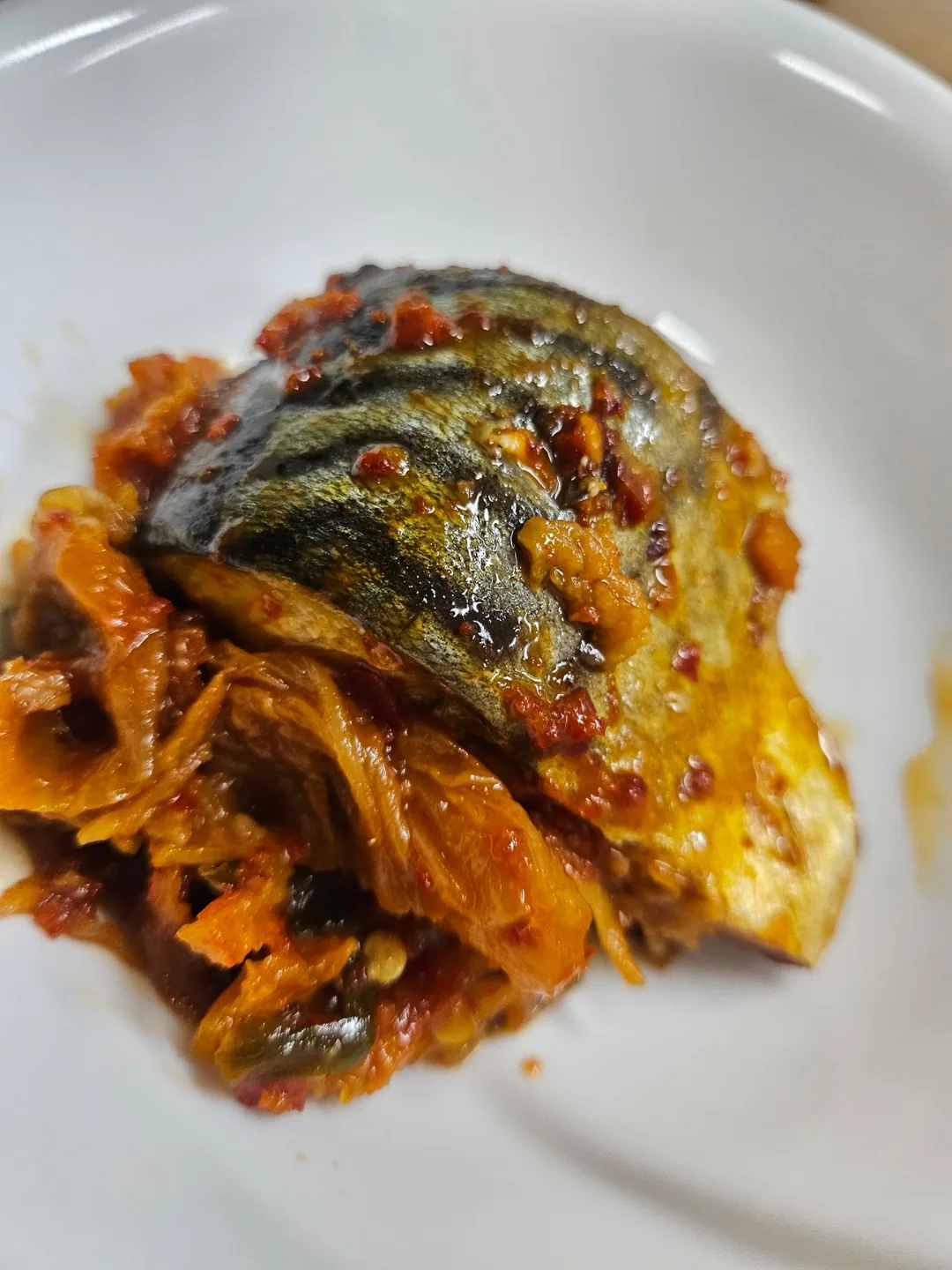 Cá thu kho kimchi muối lâu năm
