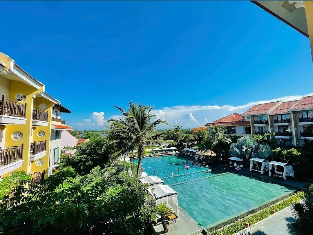 🇻🇳(Review) Bel Marina Hội An Resort, sảnh đậm chất Hội An, địa điểm cực đỉnh để ngắm view hồ bơi