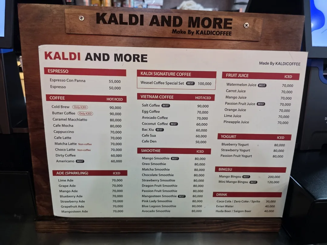 🇻🇳[Đối tác địa phương Đà Nẵng] Kaldi and More KALDI AND MORE