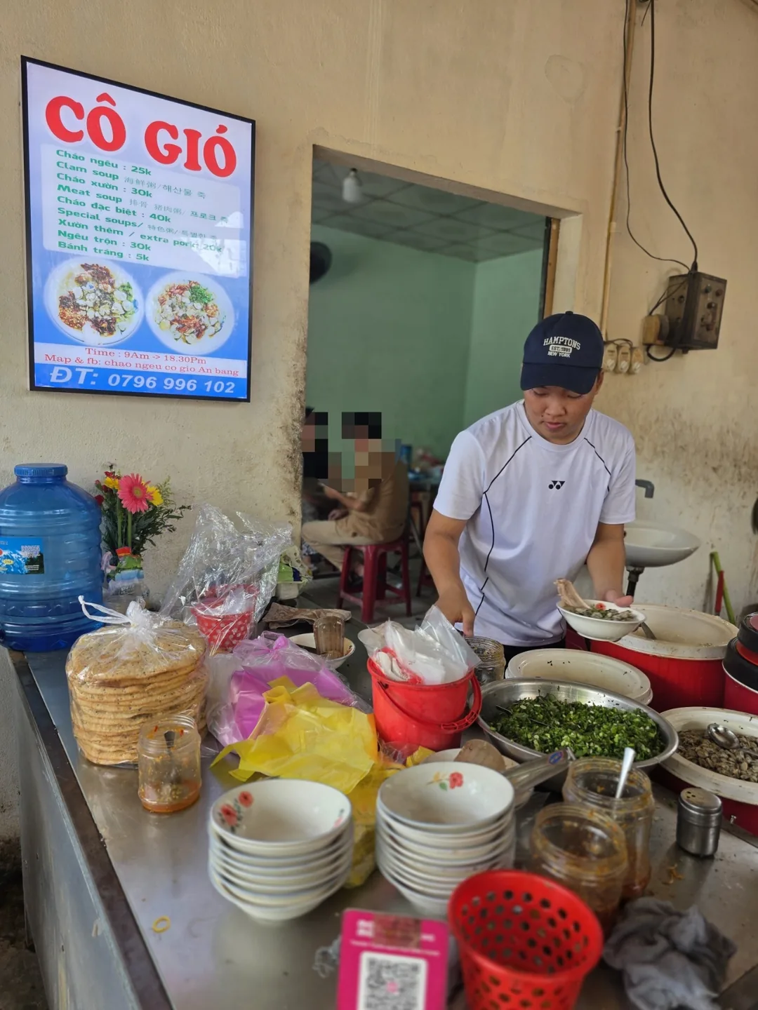 🇻🇳 Lại ghé quán cháo nghêu nổi tiếng, Cháo nghêu, xương cô Gió