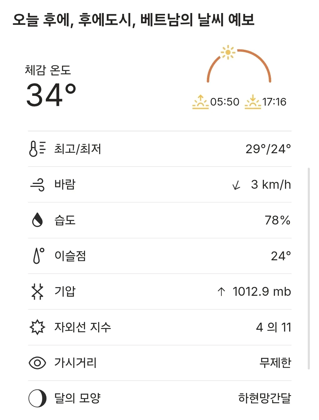 🌈Thời tiết Huế hôm nay (251109)