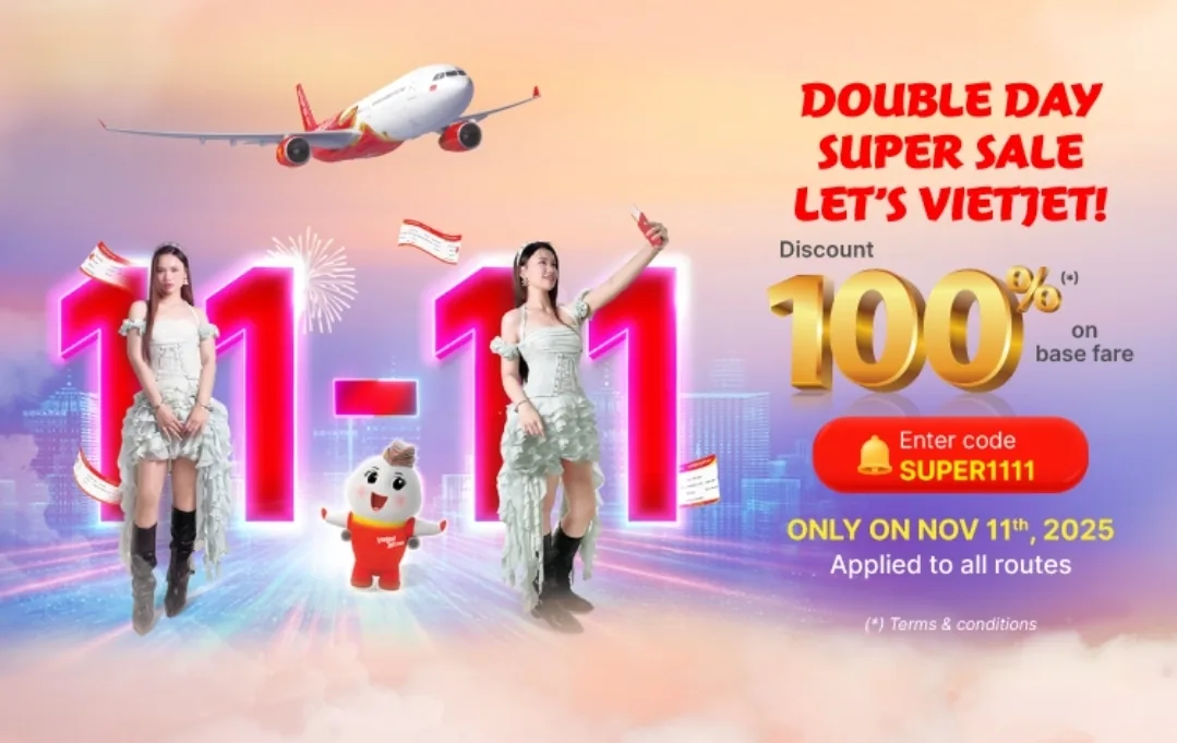 📍11.11 VietJet Air Double Day Super Sale~✈️