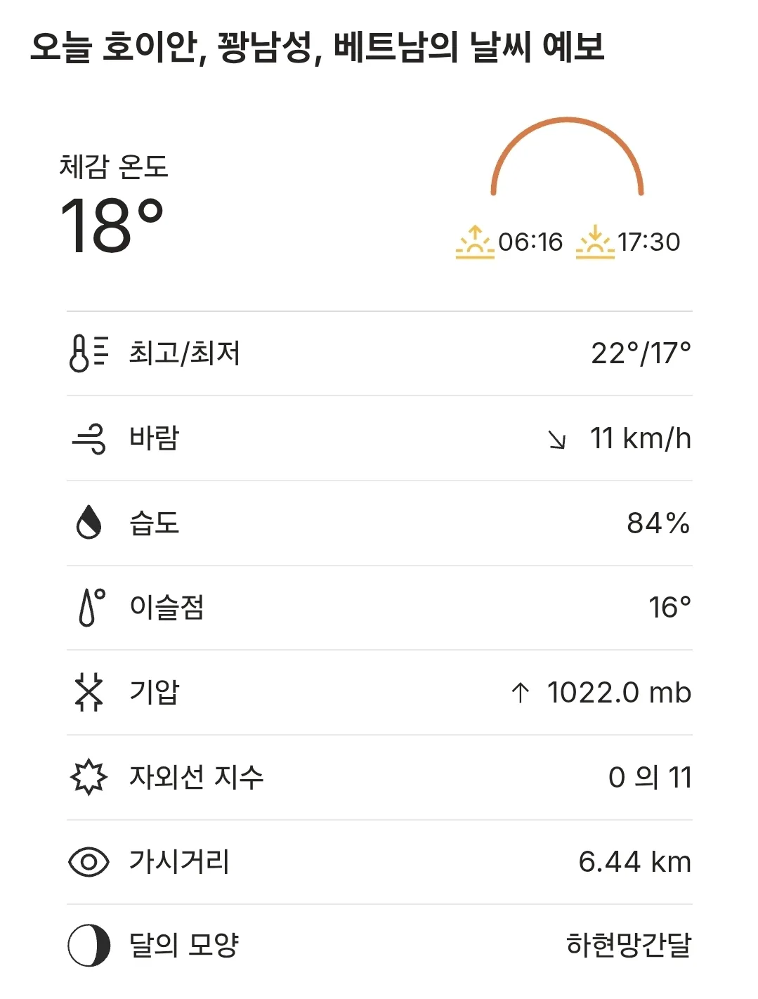 🌈Thời tiết Hội An hôm nay (260108)
