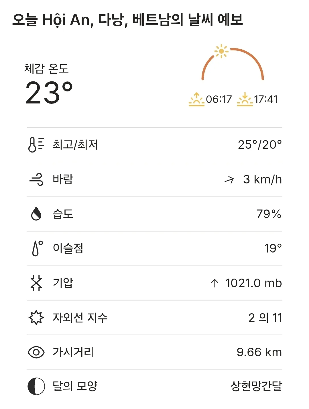 🌈Thời tiết Hội An hôm nay (260127)