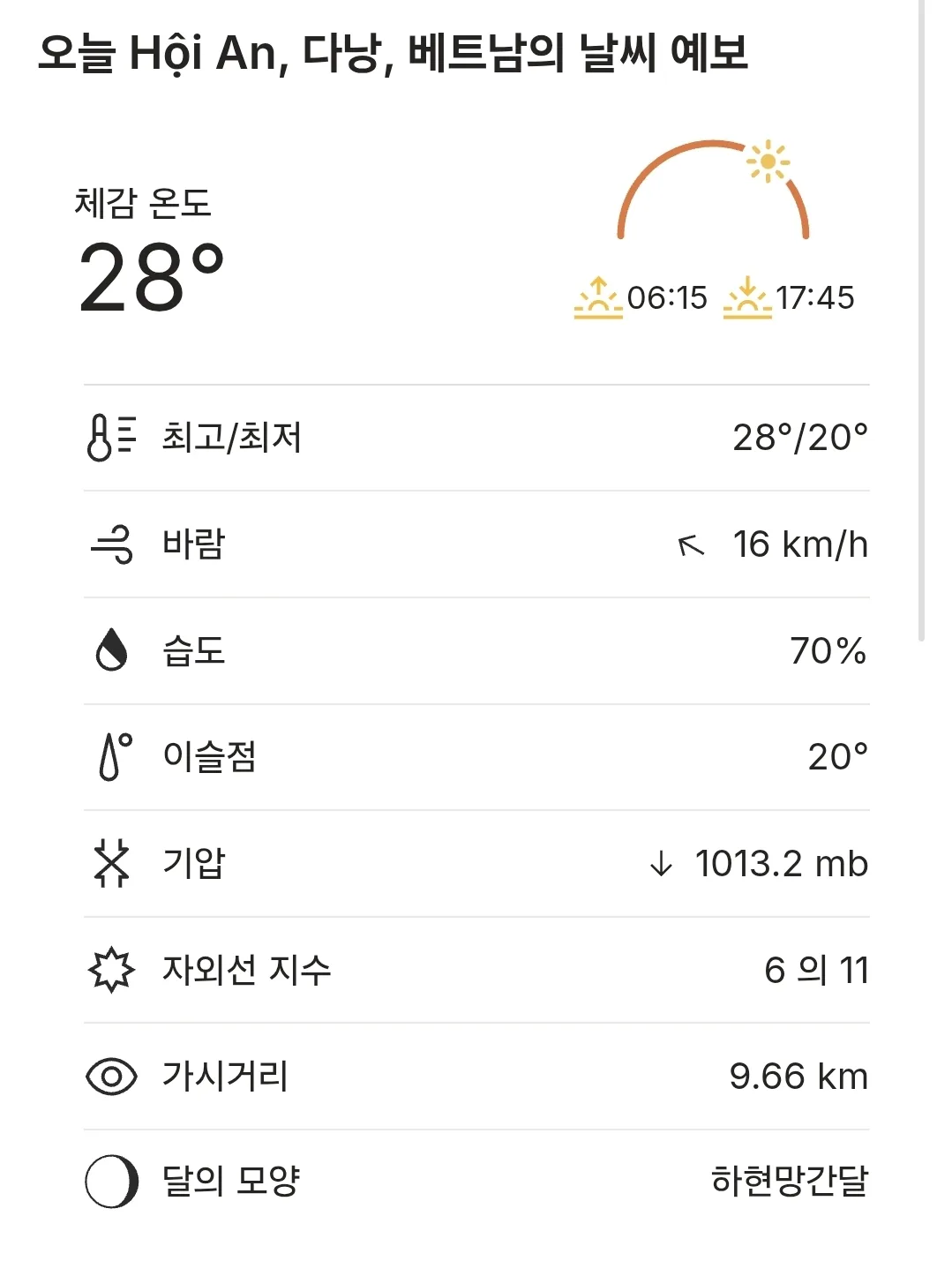 🌈Thời tiết Hội An hôm nay (260205)