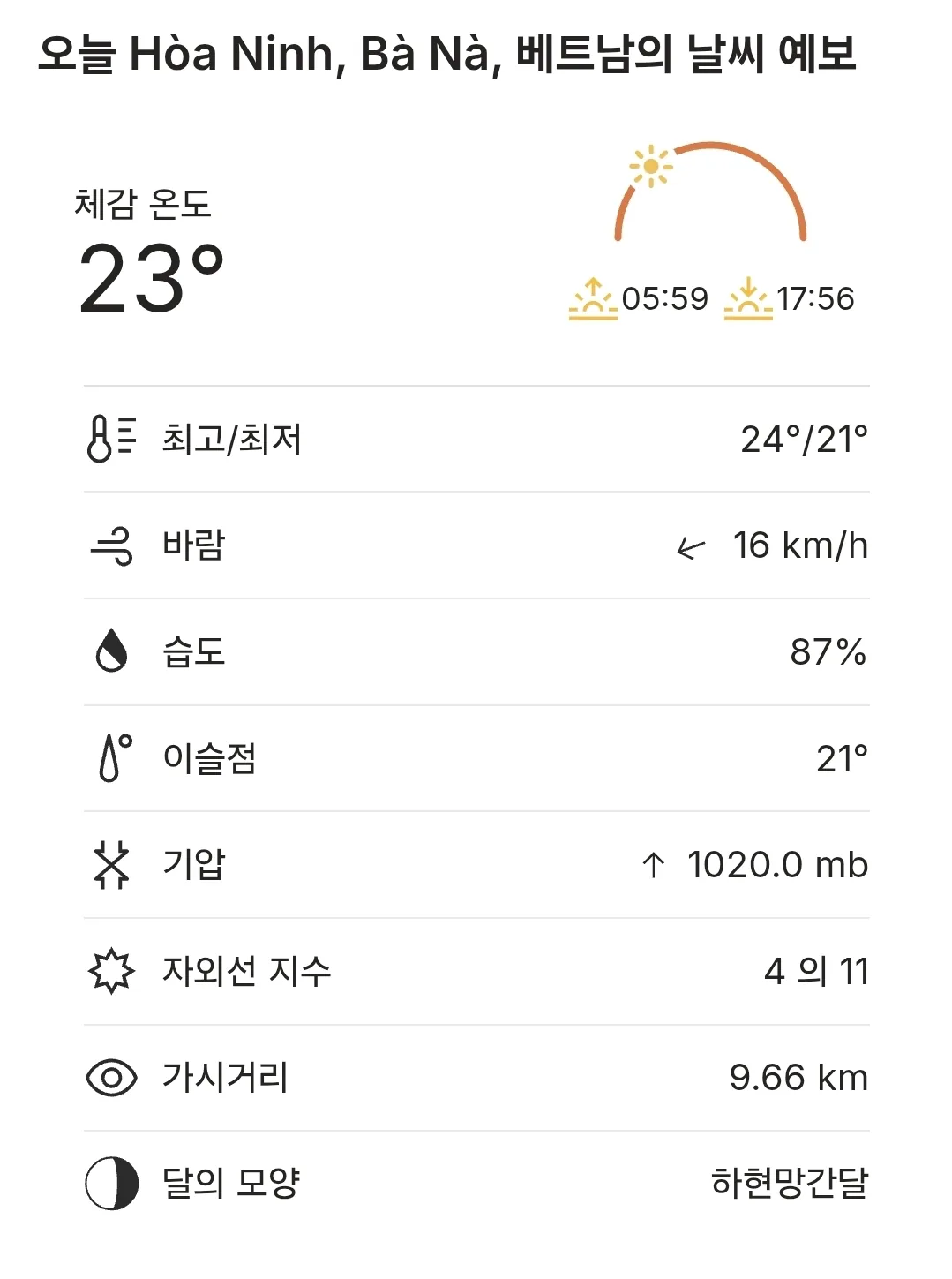 🌈Dự báo thời tiết Bà Nà Hills hôm nay (2603010)
