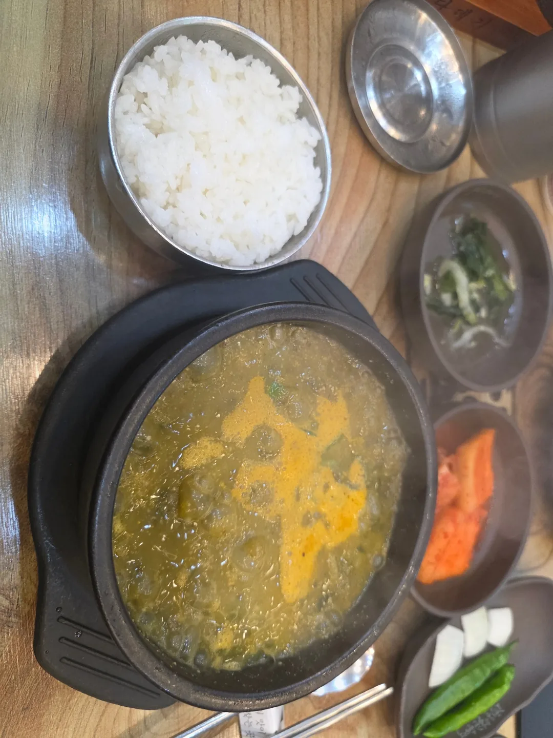 Canh dồi lợn lá cải khô (Ugeoji sundaeguk)!
