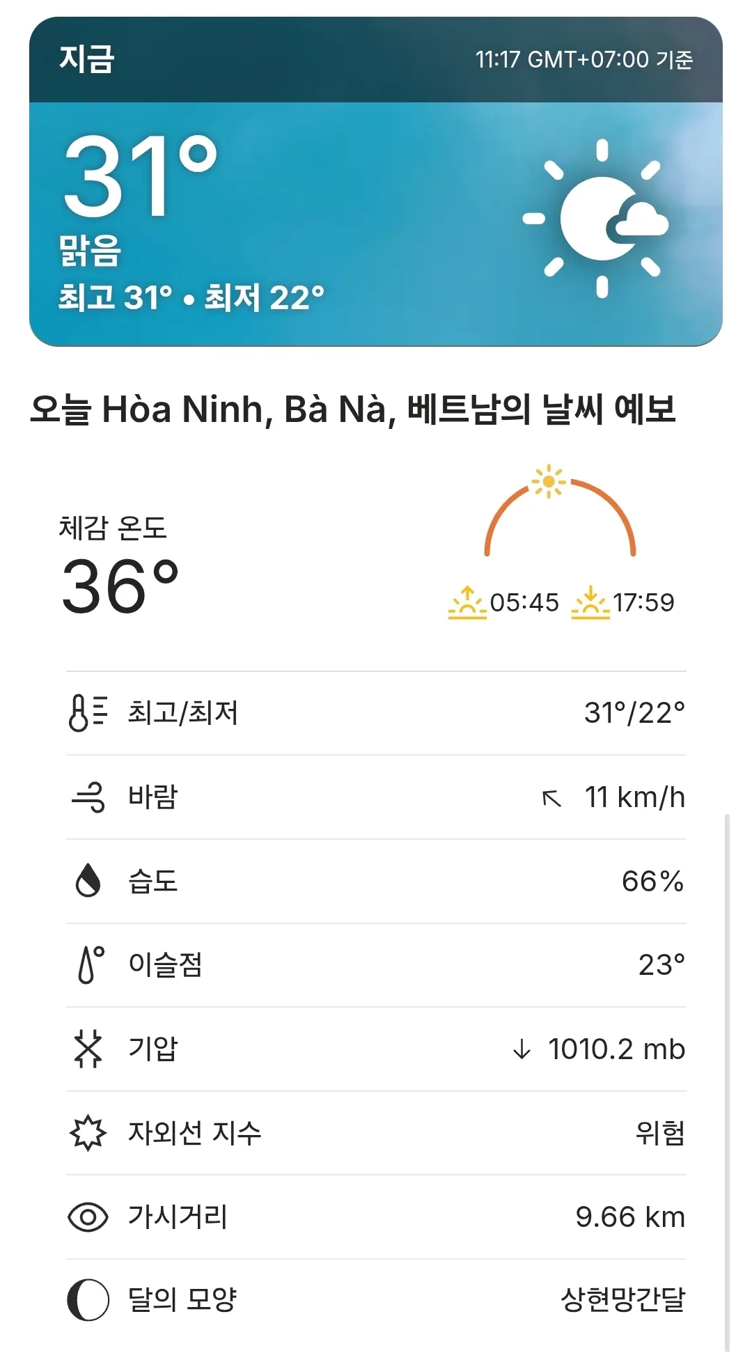 🌈Dự báo thời tiết Bà Nà Hills hôm nay (260328)