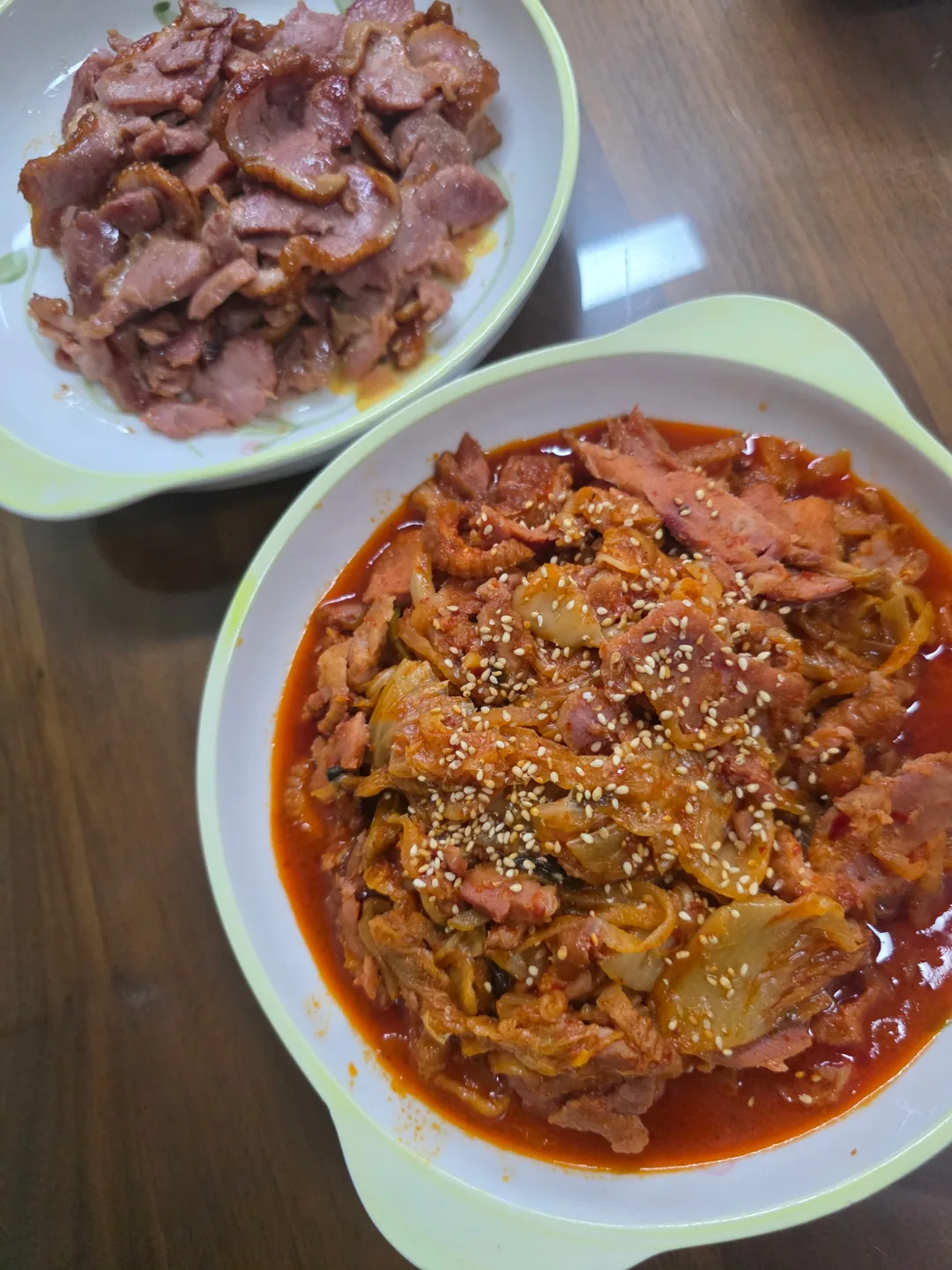 Kimchi xào vịt hun khói