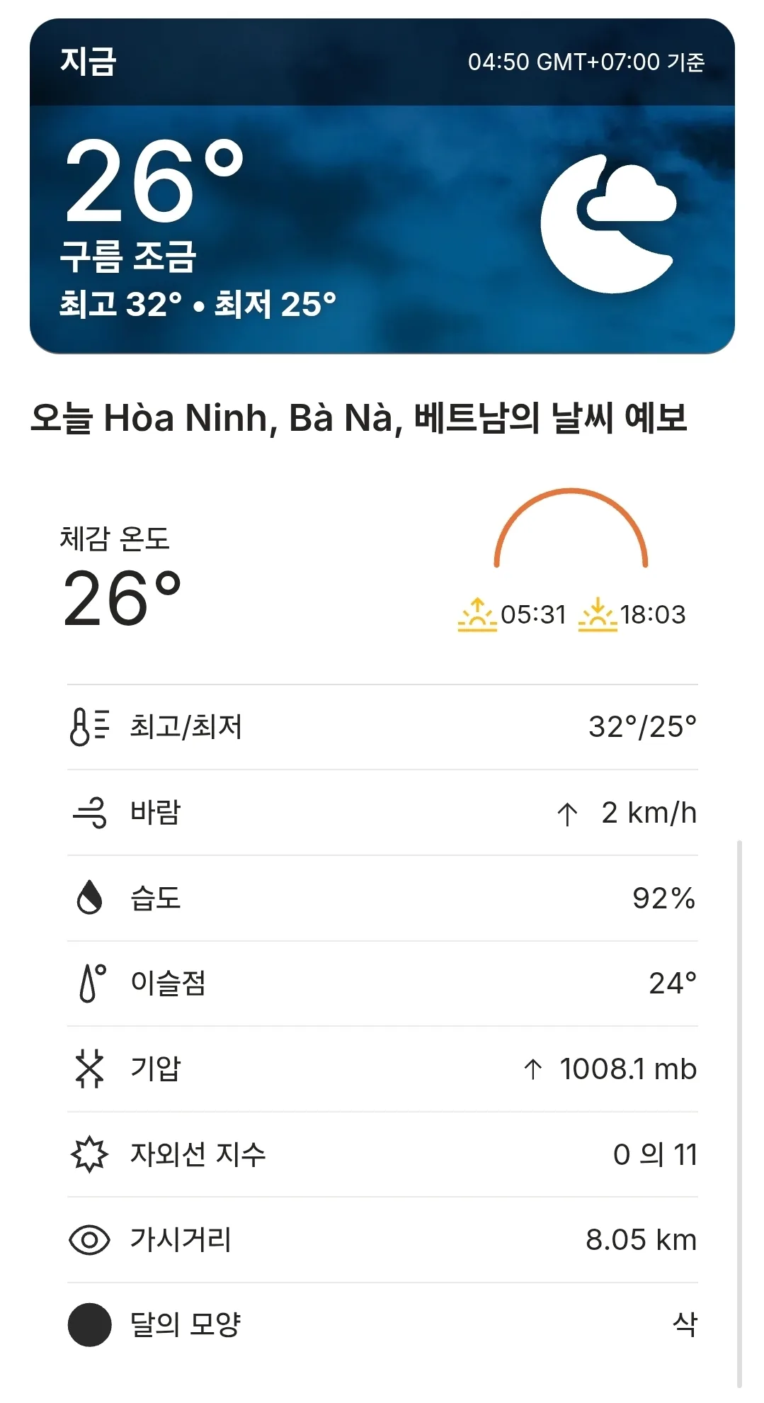 🌈Dự báo thời tiết Bà Nà Hills hôm nay (260417)
