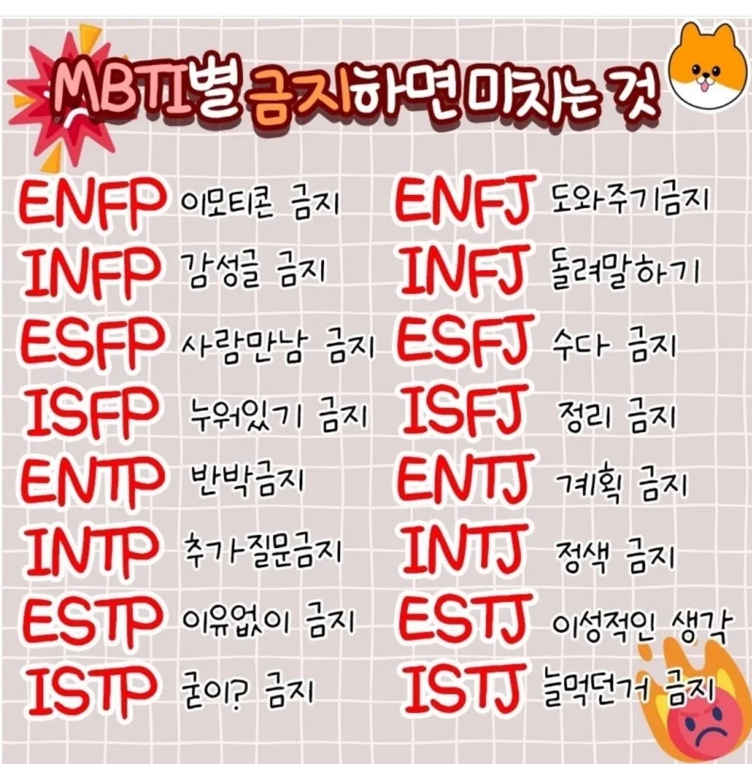 Những điều không nên cấm theo từng loại MBTI!