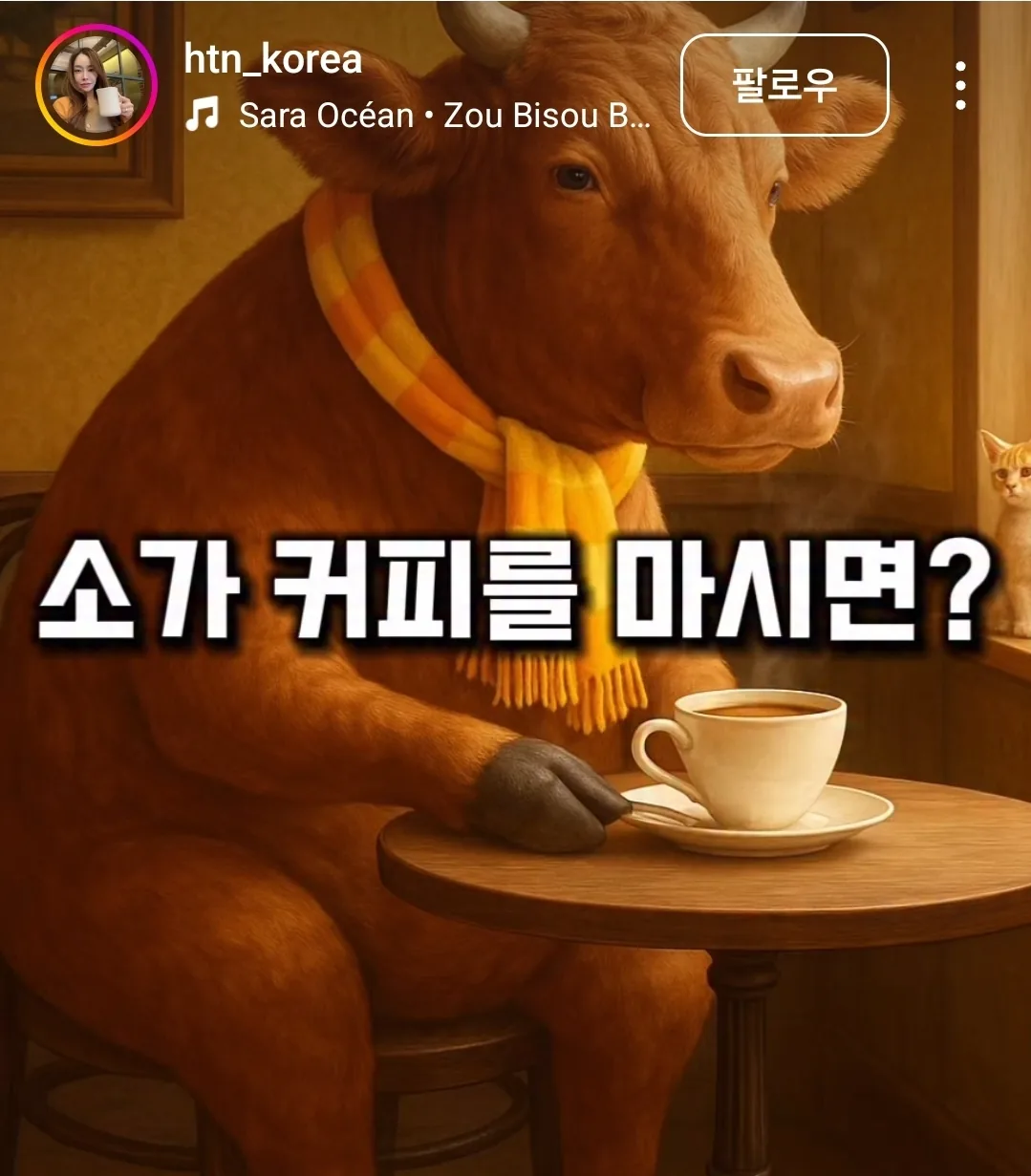 Nếu con bò uống cà phê thì nói bằng 5 chữ cái nhé~