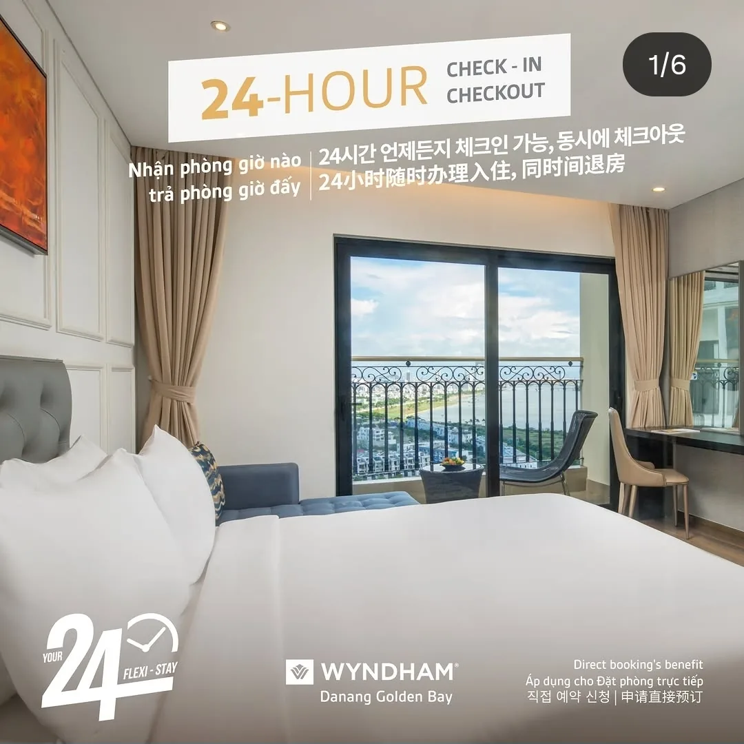📢 Đà Nẵng Wyndham Golden Bay lưu trú 24 giờ