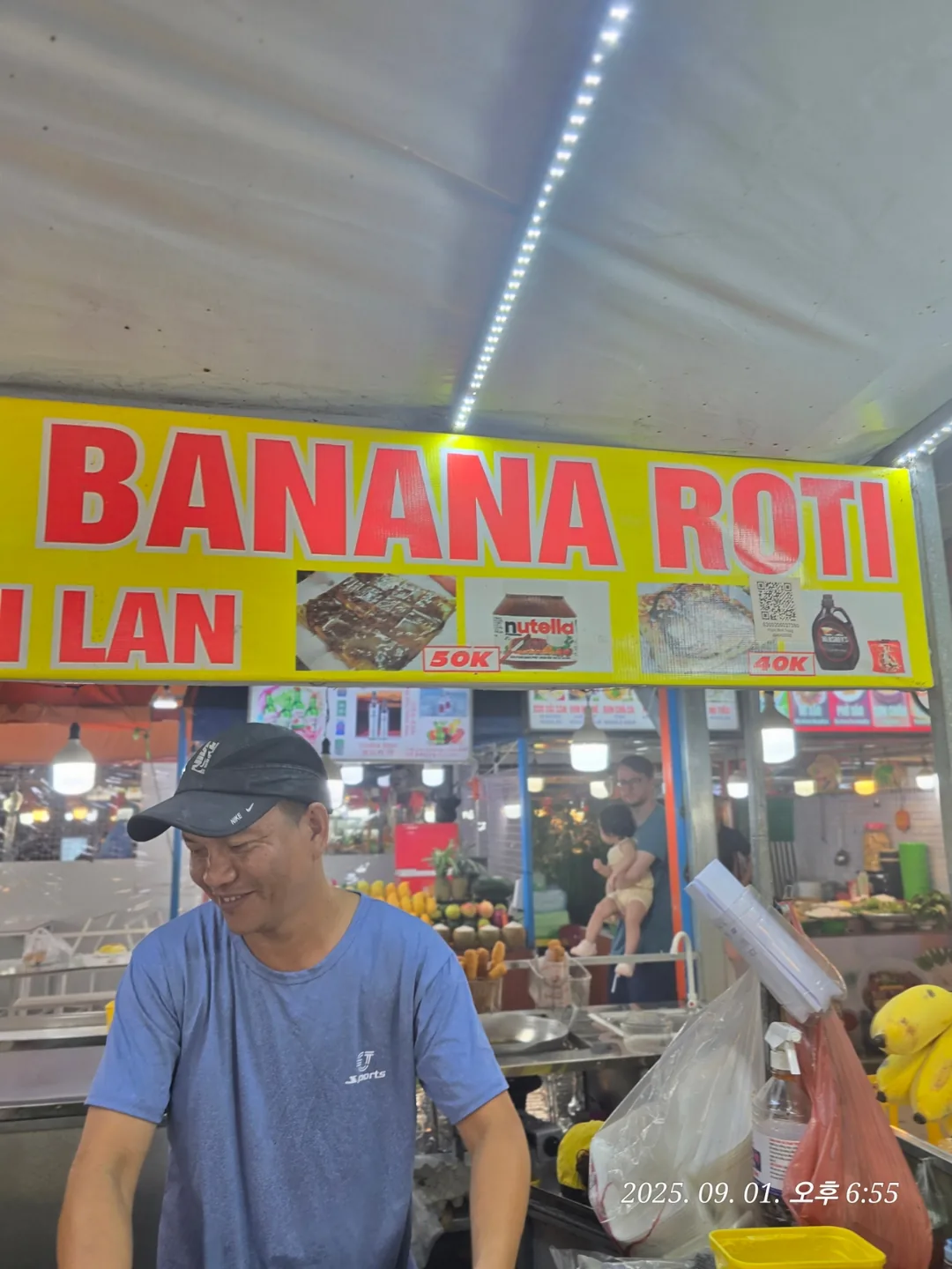 Review Đà Nẵng ✈️ Chợ đêm Sơn Trà quán chuối chiên & bánh roti ngon