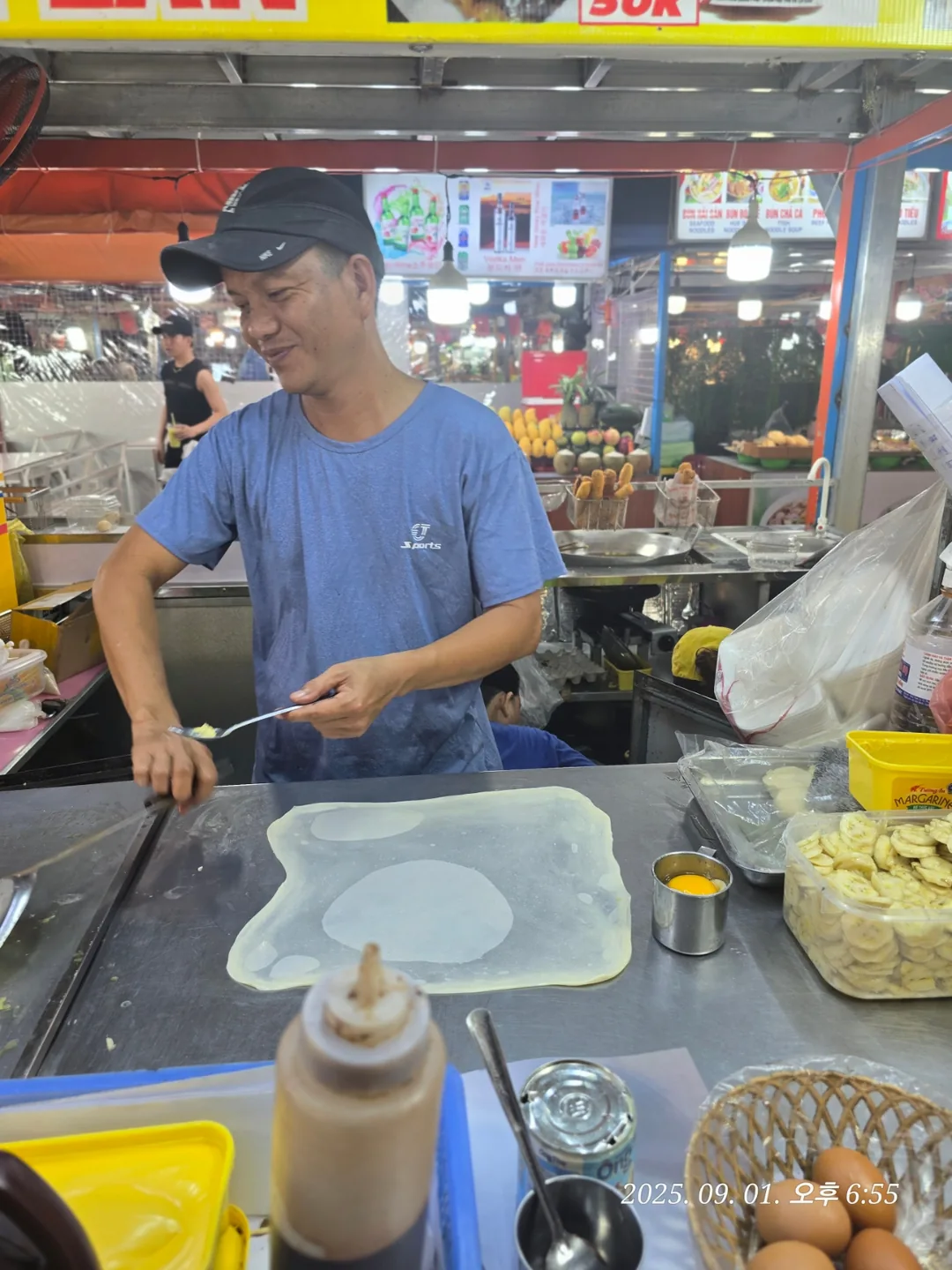 Review Đà Nẵng ✈️ Chợ đêm Sơn Trà quán chuối chiên & bánh roti ngon