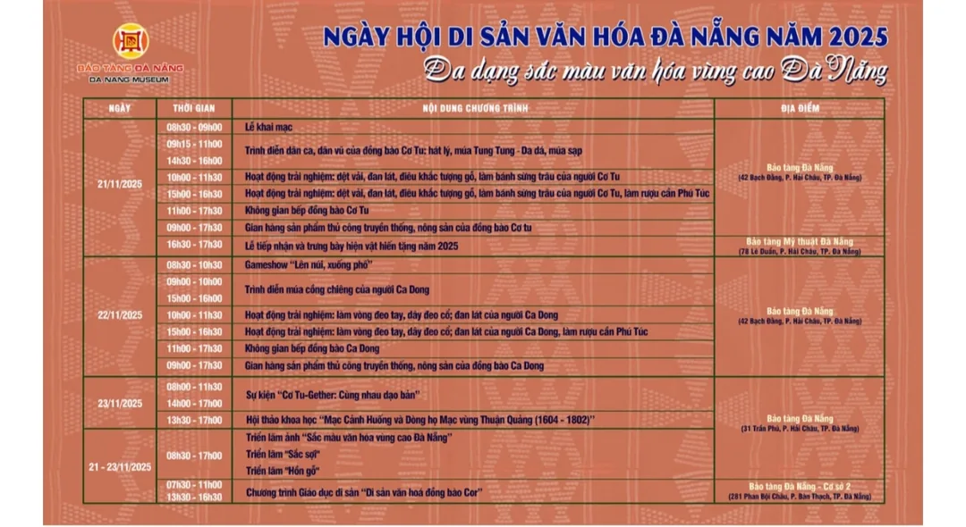 (Thông tin) 🌟Sự kiện Ngày Di sản Văn hóa Đà Nẵng 2025🌟