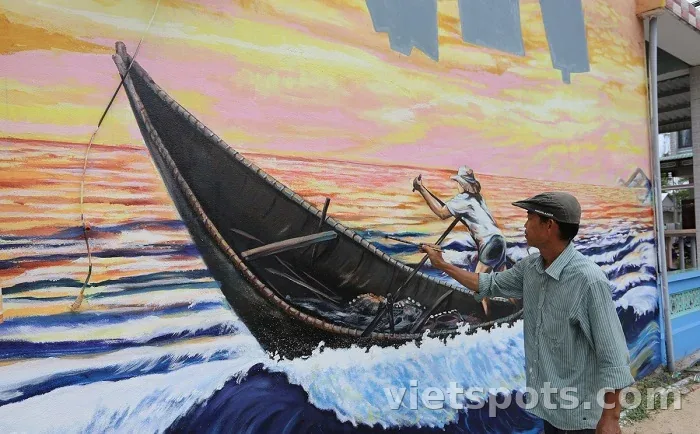 Làng bích họa Tam Thanh - “Bảo tàng tranh” rực rỡ, sống động