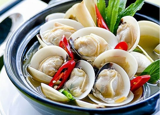 21 Nghêu hấp sả