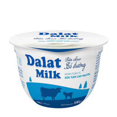 Dalatmilk โยเกิร์ต เติมน้ำตาล 100g