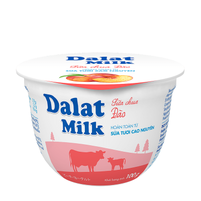 Dalatmilk โยเกิร์ต พีช 100g