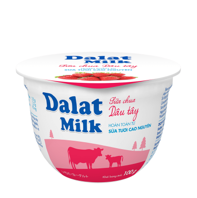Dalatmilk โยเกิร์ต สตรอว์เบอร์รี 100g
