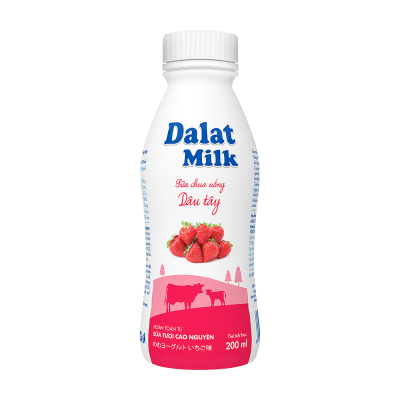 Dalatmilk โยเกิร์ตดื่ม สตรอว์เบอร์รี 200ml