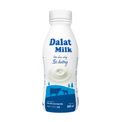 Dalatmilk โยเกิร์ตดื่ม เติมน้ำตาล 500ml