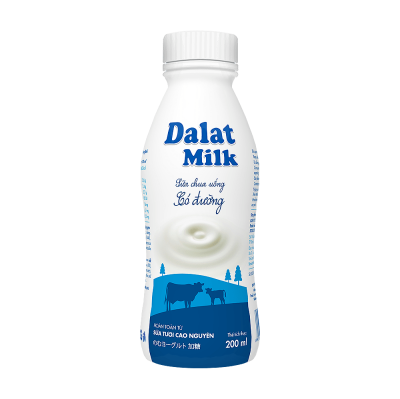 Dalatmilk โยเกิร์ตดื่ม เติมน้ำตาล 200ml