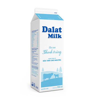 Dalatmilk นมสดพาสเจอร์ไรส์ 950ml