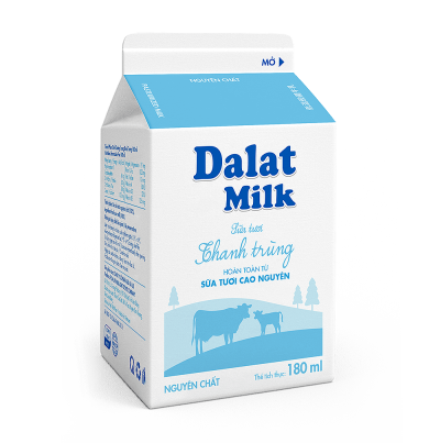 Dalatmilk นมสดพาสเจอร์ไรส์ 180ml