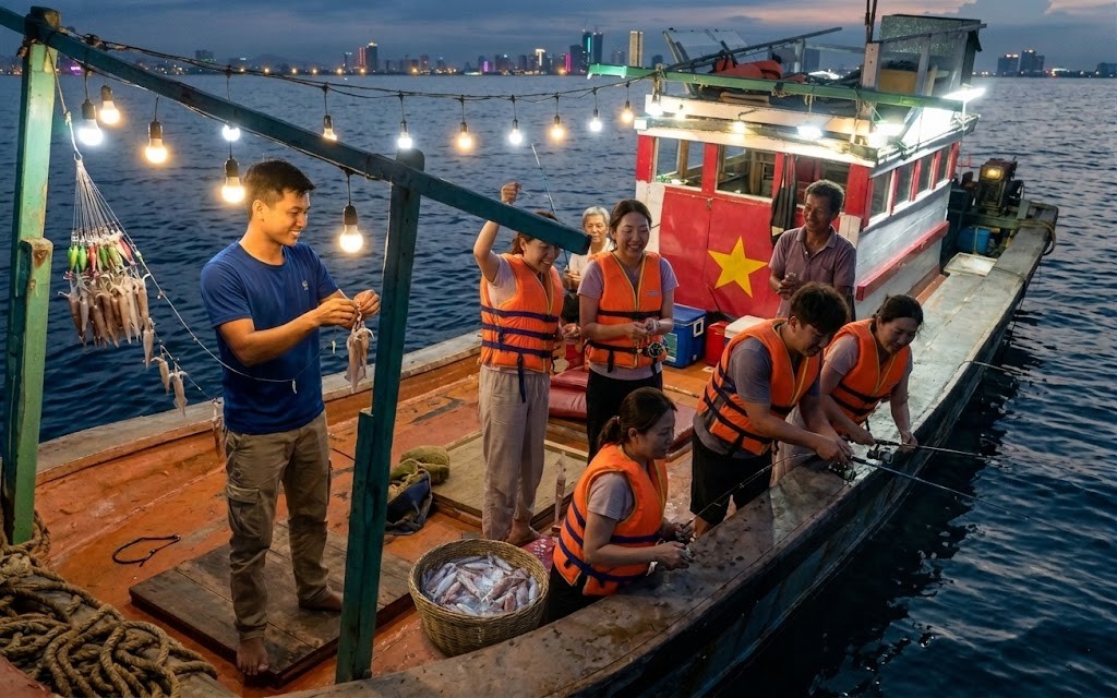 Yachasoo tour - câu mực đêm đà nẵng